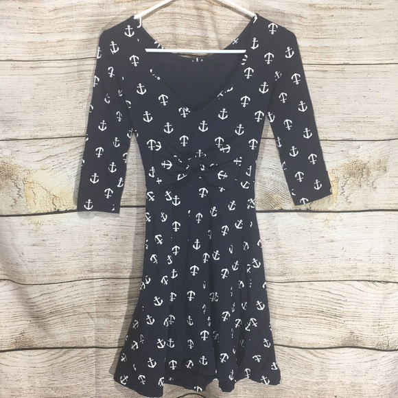 Rue 21 xs sailor dress bow long sleeve nautical - Picture 4 of 5